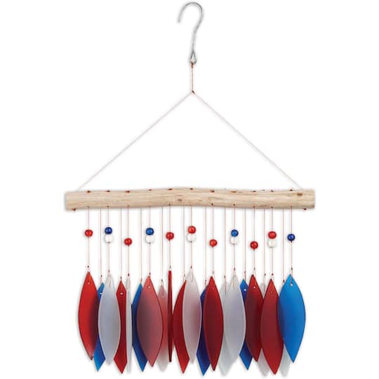 Sunset Vista Designs® 21" Bali Hand-Crafted Americana Faux Seaglass Wind Chime
